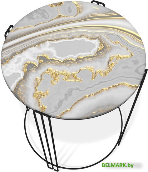 Журнальный столик Sheffilton SHT-CT53 (золотистый пепел/черный муар) - фото2