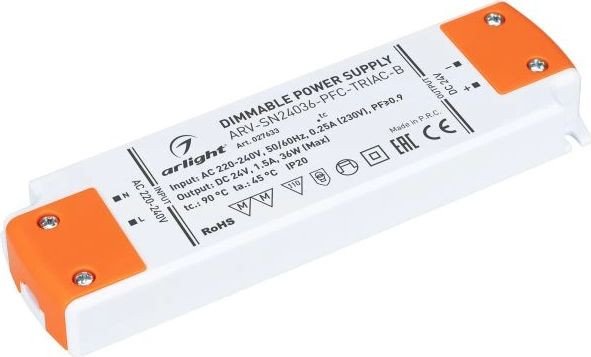 Блок питания Arlight ARV-SN24036-PFC-TRIAC-B 027633 - фото