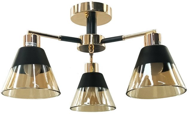 Люстра средней высоты Aitin Pro НПБ 02-3x60-105 9080/3 (золото/черный) - фото