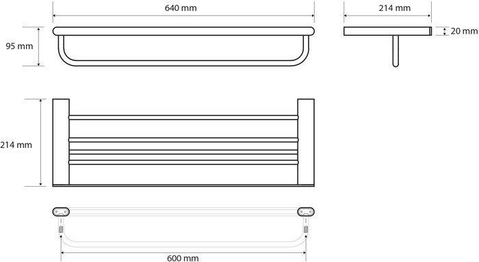 Полка для полотенца Bemeta Organic 157105151 - фото2