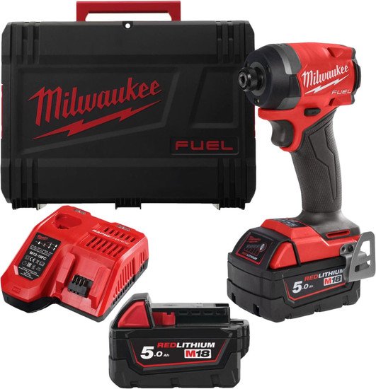 Винтоверт Milwaukee M18 FUEL M18FID3-502X 4933479865 (с 2-мя АКБ, кейс) - фото