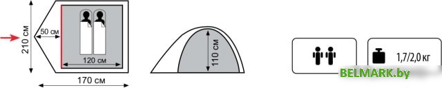 Палатка Totem Trek 2 V2 - фото2