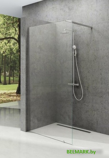 Душевой уголок Ravak Walk-In Wall 90 (серебристый/прозрачное) - фото