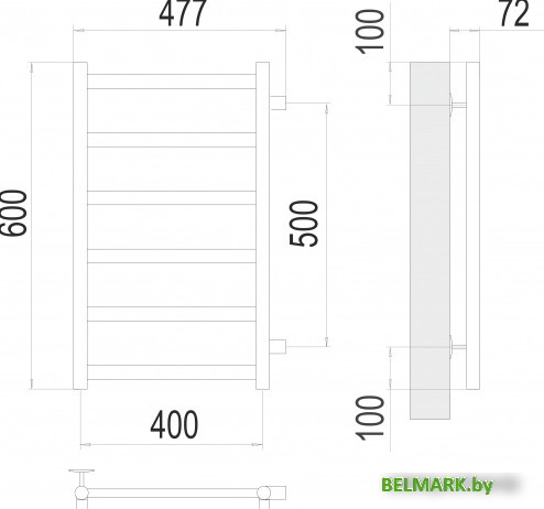 Полотенцесушитель TERMINUS Аврора П6 400х600 - фото2