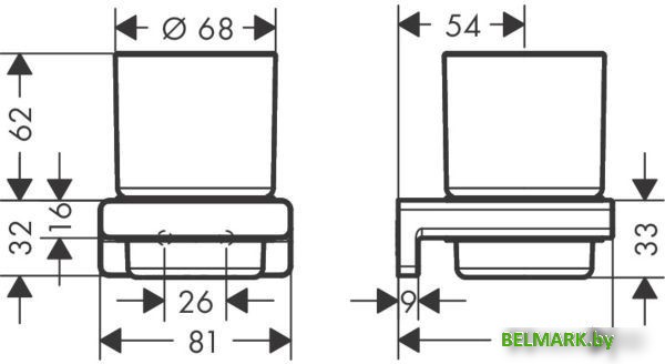 Стакан для зубной щетки и пасты Hansgrohe AddStoris 41749990 - фото2