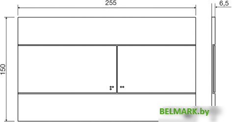 Панель смыва OLI Slim 659046 (матовый хром) - фото2