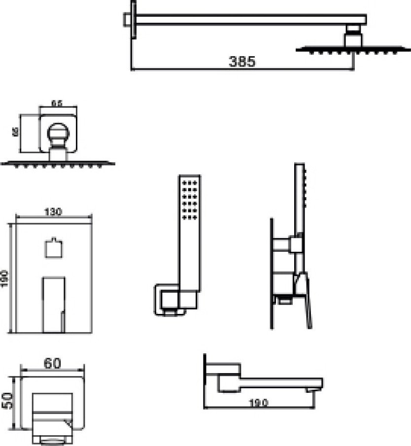 Душевая система Hansen HL34095 - фото2