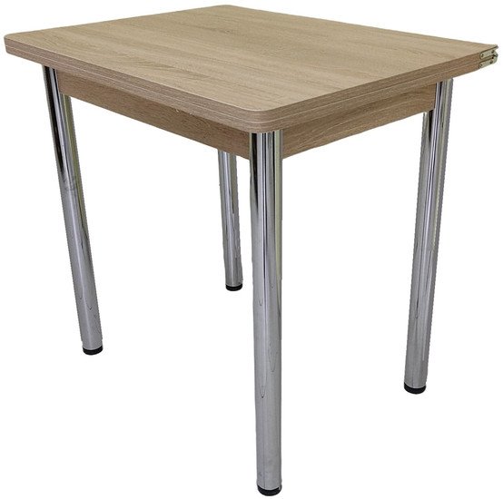 Кухонный стол СВД Юнио 80x60-120 012.Д2.Х (дуб сонома) - фото