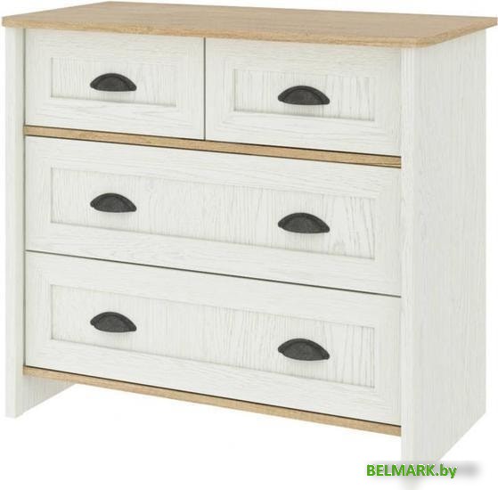 Комод Stolline Тифани СТЛ.305.09 (дуб небраска/белый) - фото