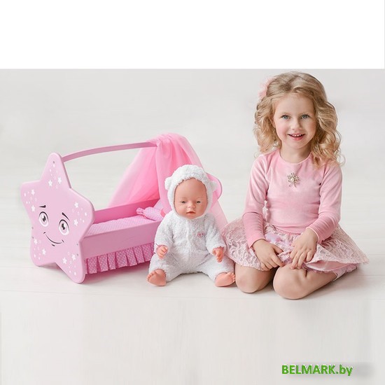 Кроватка для кукол Leader Toys Diamond Star Звездочка 74119 (розовый) - фото2