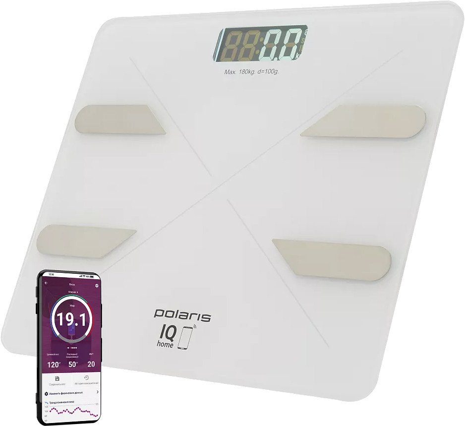 Напольные весы Polaris PWS 1898 IQ Home (белый) - фото
