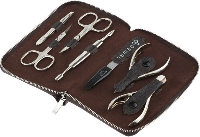 Набор для маникюра и педикюра Dewal 904BROWN (коричневый) - фото