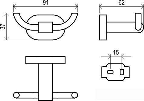 Крючок для ванны Ravak X07P186 - фото2