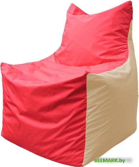 Кресло-мешок Flagman Фокс Ф2.1-174 (красный/бежевый) - фото