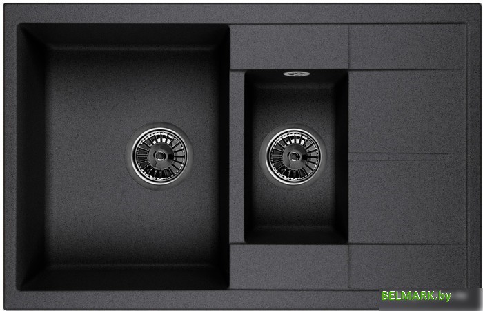 Кухонная мойка Granula 7802 (черный) - фото