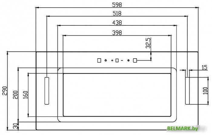 Кухонная вытяжка Schtoff Armonia 60 (белый) - фото2