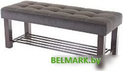 Банкетка AMC Lux 4 с полкой ткань коричневый/коричневый/коричневый 4.2Б120222 - фото