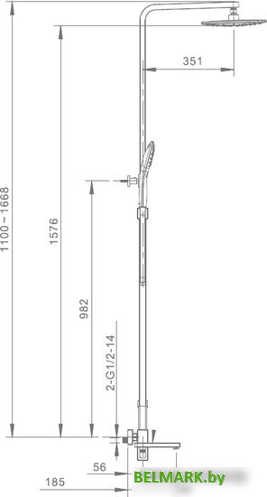 Душевая система Gappo G2417-6 - фото2