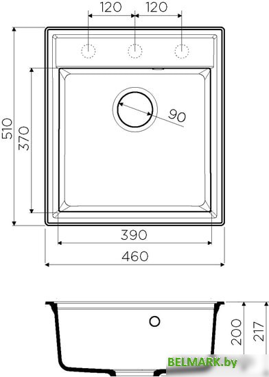 Кухонная мойка Omoikiri Daisen 46 PA - фото2