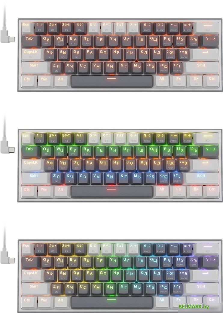 Клавиатура Redragon Fizz Pro (белый/серый) - фото2