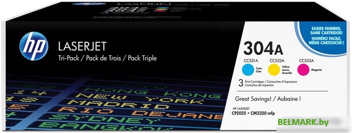 Картридж HP 304A 3-pack (CF372AM) - фото