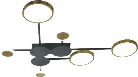 Припотолочная люстра Mirastyle SL-41094-70 BK+SGD - фото