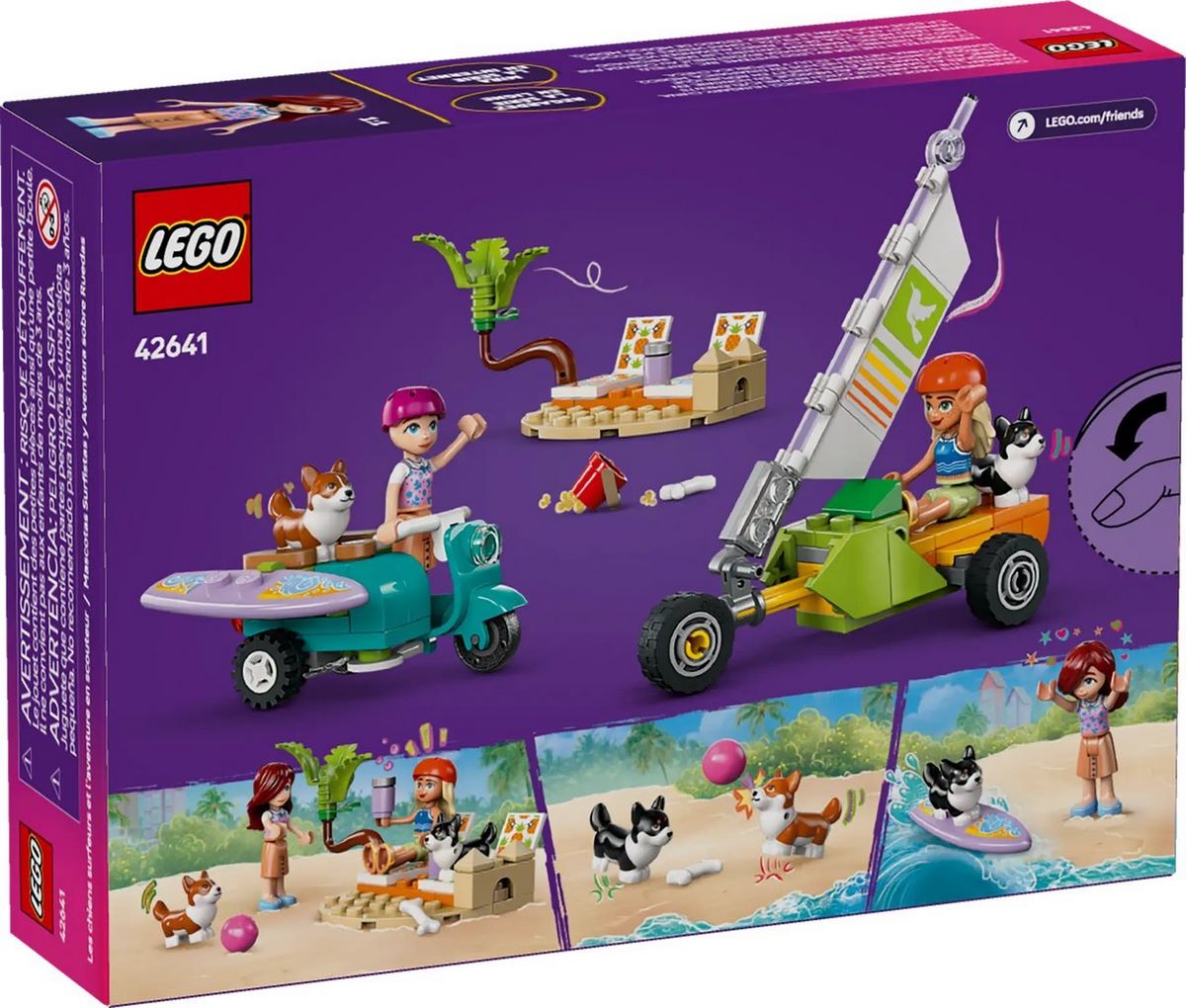 Конструктор LEGO Friends 42641 Собаки-серфингисты и приключения на скутере - фото2