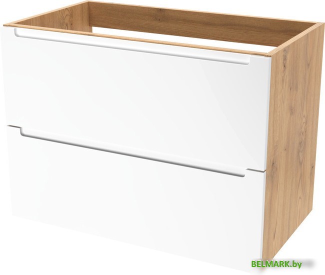 ЗОВ Тумба под умывальник Дион 70 D70LHO0M9003MKV5 (белый матовый/дуб) - фото