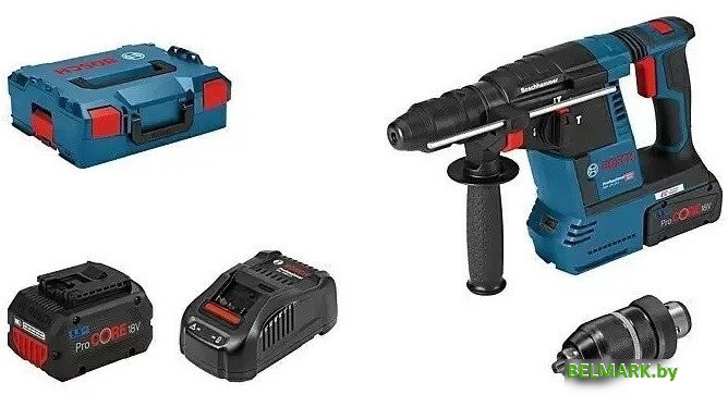 Перфоратор Bosch GBH 18V-26 F Professional 061191000F (с 2-мя АКБ, кейс) - фото