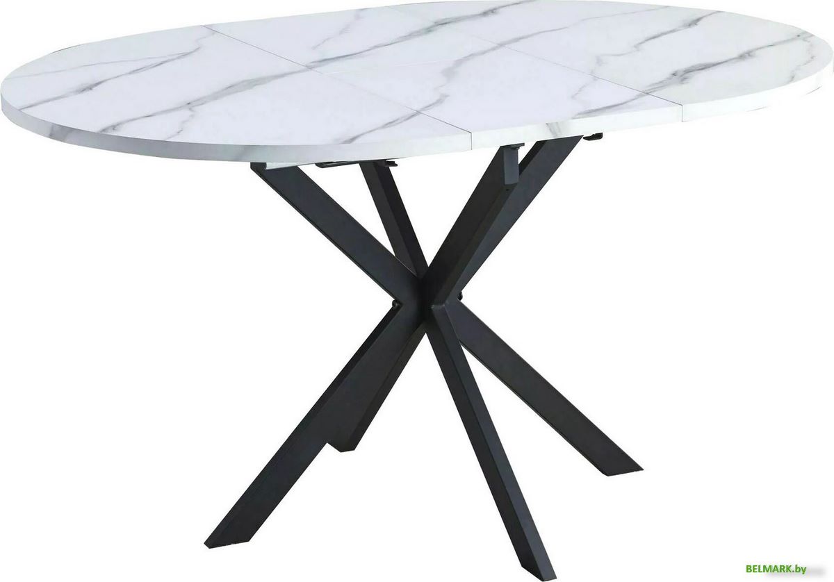 Кухонный стол Signal Gaston GASTONBMAC100 (белый мрамор/черный матовый) - фото