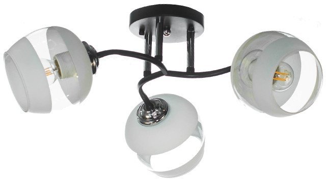 Люстра средней высоты Aitin Pro НПБ 02-3x60-101 K2132/3 (черный/хром) - фото2