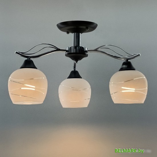 Люстра средней высоты Aitin Pro НПБ 02-3x60-105 S5119/3 (хром/черный) - фото2