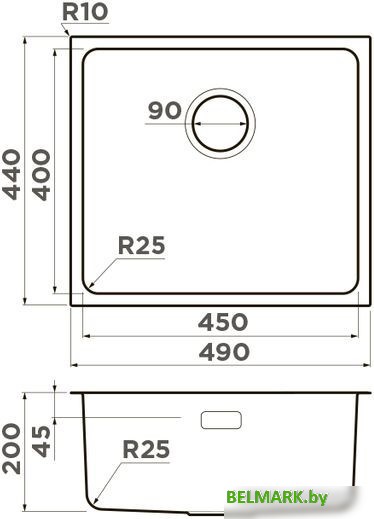 Кухонная мойка Omoikiri Tadzava 49-U/I-IN (нержавеющая сталь) - фото2
