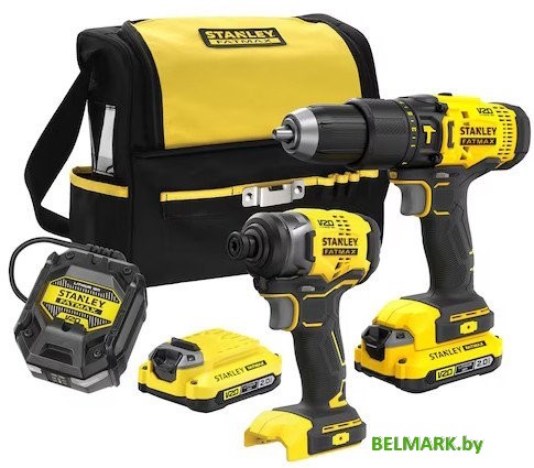 Stanley SFMCK465D2S (шуруповерт, винтоверт, 2 АКБ, сумка) - фото