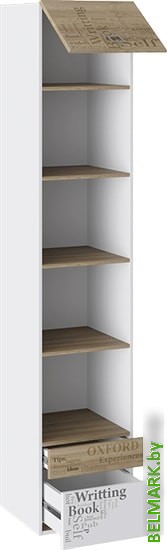 Шкаф-пенал Трия Оксфорд ТД-139.07.20 (ривьера/белый с рисунком) - фото2