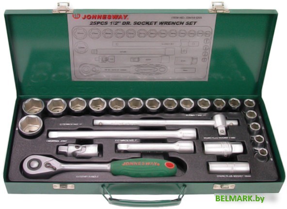 Набор торцевых головок Jonnesway S04H4125S 25 предметов - фото