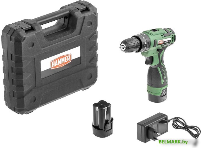 Ударная дрель-шуруповерт Hammer ACD16CH (с 2-мя АКБ, кейс) - фото