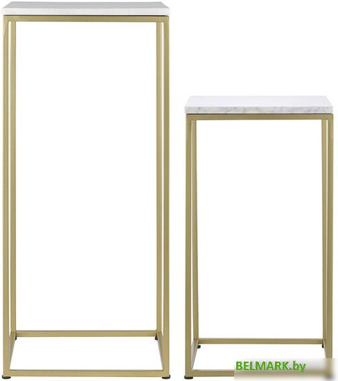 Журнальный столик Bergenson Bjorn Mayen Gold BB0000395 (белый/золото) - фото