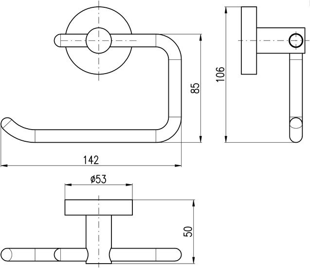 Держатель для туалетной бумаги Slezak RAV Колорадо COA0401 (хром) - фото2