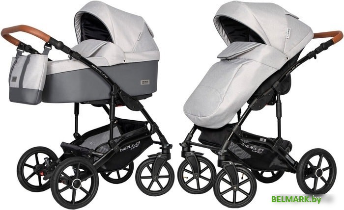 Универсальная коляска Riko Basic Bella Life (2 в 1, 01, grey fox) - фото