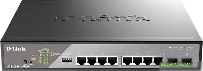 Управляемый коммутатор 2-го уровня D-Link DSS-200G-10MPP/A1A - фото