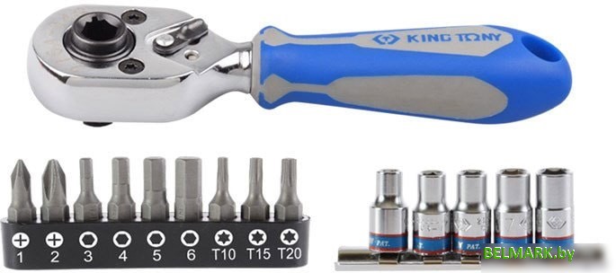 Набор торцевых головок и бит King Tony 2515MR (15 предметов) - фото2