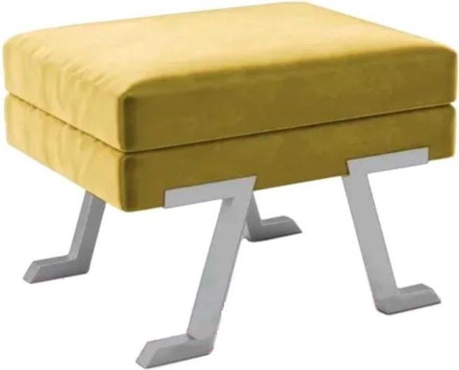 Банкетка Hype Mebel Битл (белый/золото) - фото