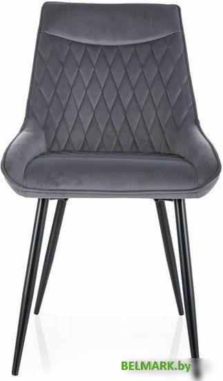 Стул Signal Agat Velvet Bluvel 14 (темно-серый/черный) - фото