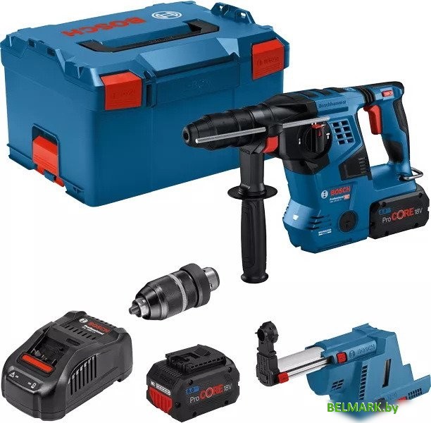 Перфоратор Bosch GBH 18V-28 CF Professional 0611921003 (с 2-мя АКБ 8 Ач, кейс, система пылеудаления) - фото