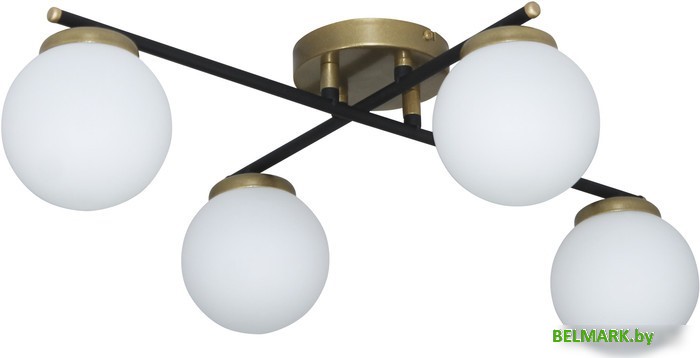 Припотолочная люстра Элетех Злата 141 НСБ 01-4x25-101 G9 1005405280 (черный/золотой) - фото