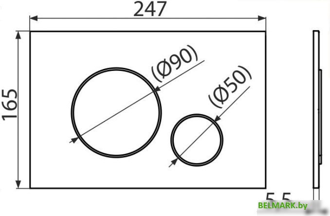 Панель смыва Alcaplast M676 (белый матовый) - фото2