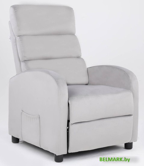 Реклайнер Calviano 2164 (велюр серый) - фото