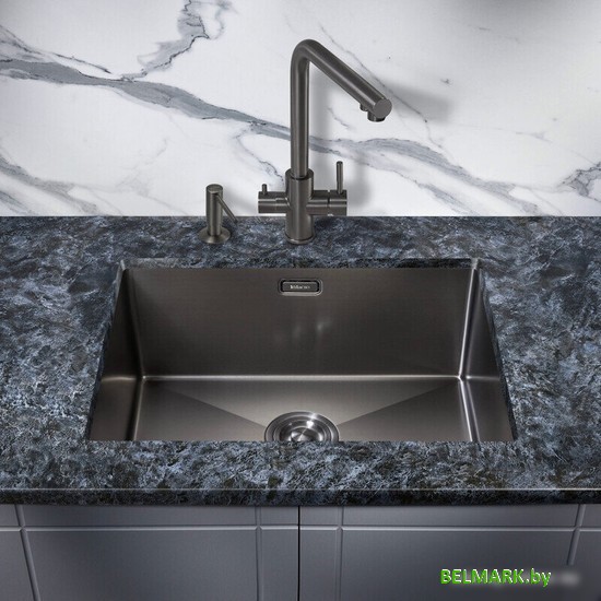 Кухонная мойка Milacio Denia 58 Steel MC.77459 (вороненая сталь) - фото2