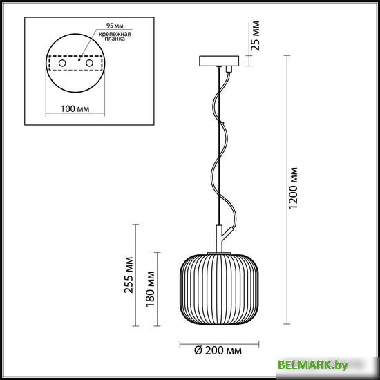 Подвесная люстра Odeon Light Roofi 4753/1 - фото2